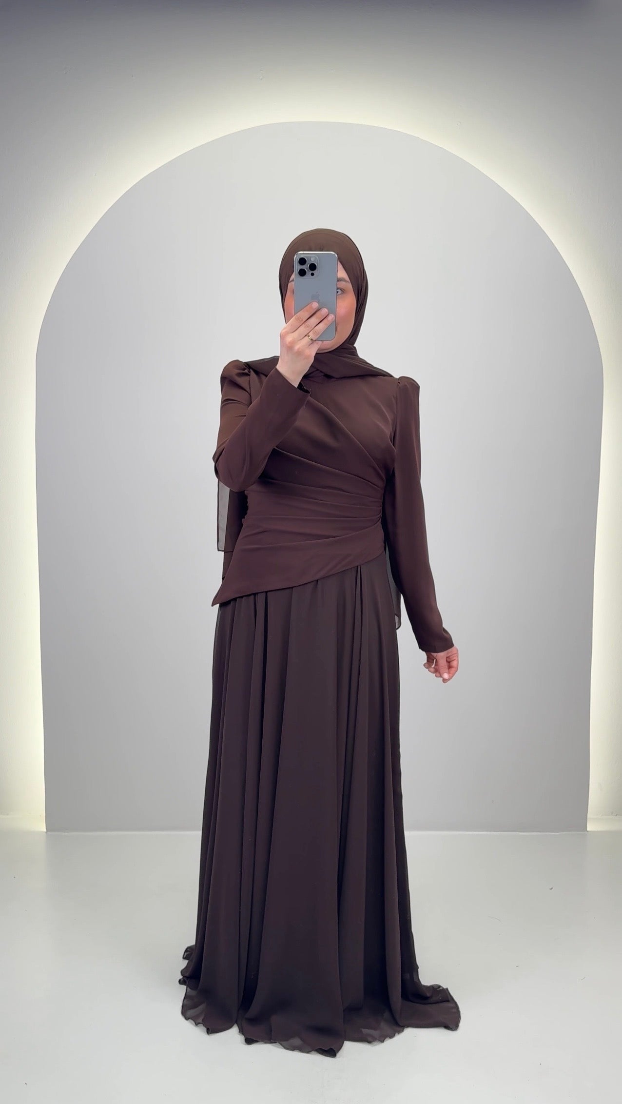 Noora Abendkleid Braun