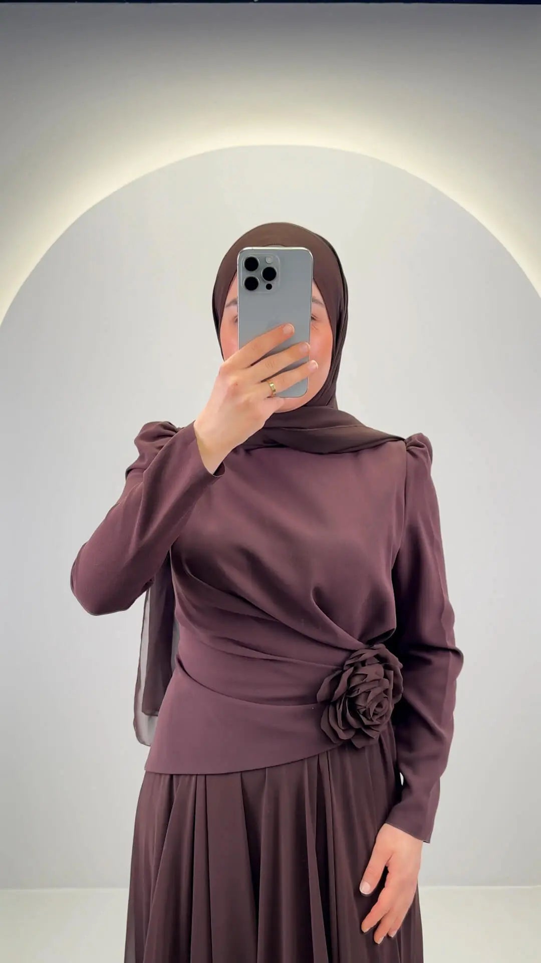 Noor evening dress brown