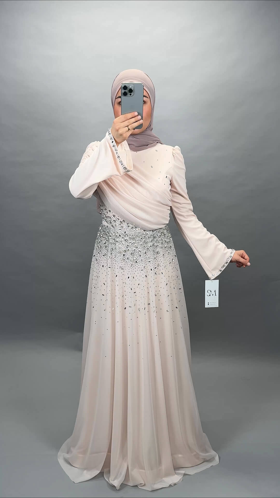 Melis evening dress pink