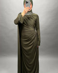 Himaya evening dress khaki