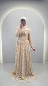Mina Abendkleid Beige