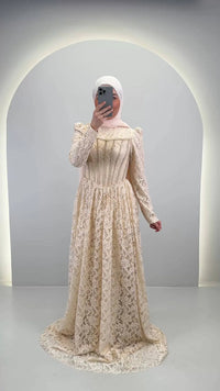 Mina Abendkleid Beige