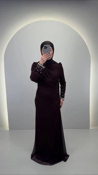Rozan Abendkleid Braun 01