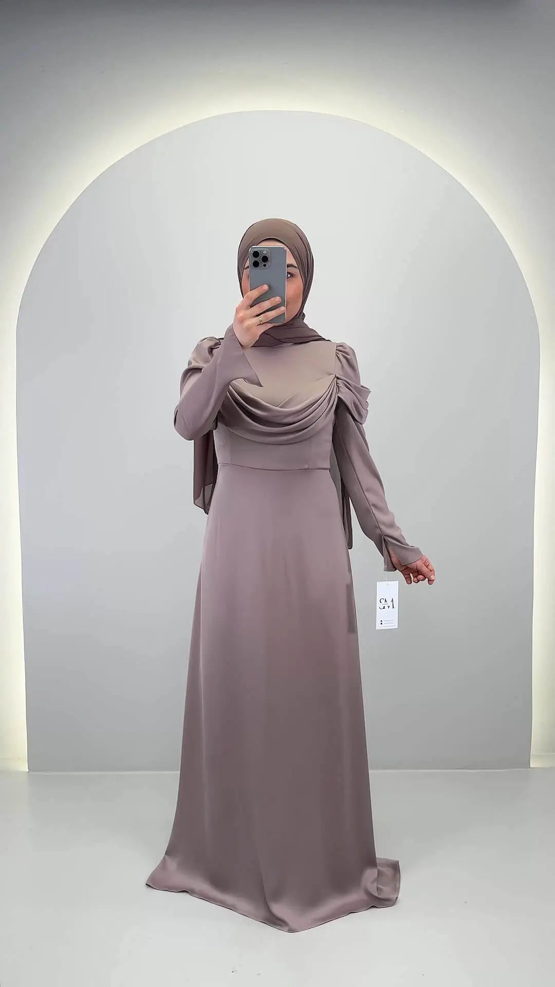 Esma Abendkleid Taupe