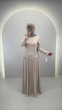 Yagmur Abendkleid Beige