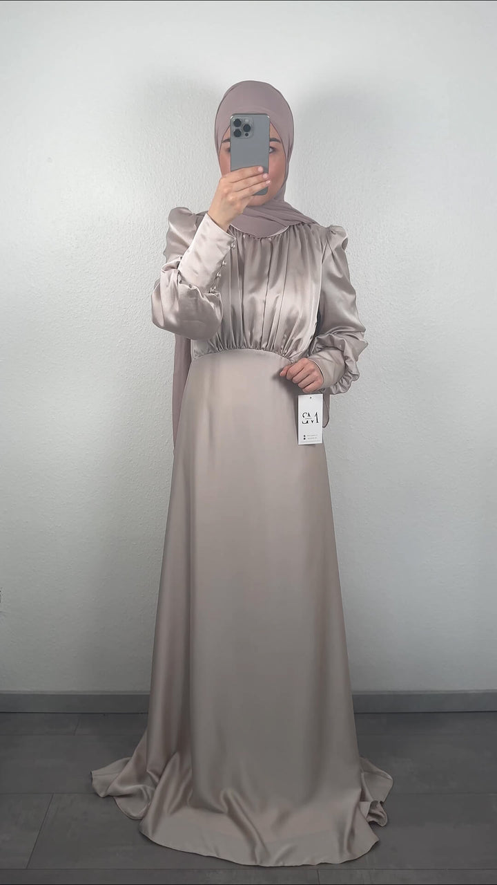 Amellie robe de soirée beige