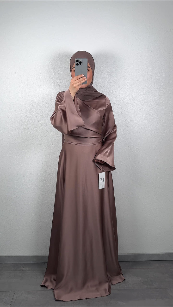 Robe de soirée Boni taupe