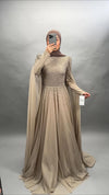 Hifa Exklusive Abendkleid Taupe - Semode