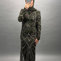 Huda evening dress khaki