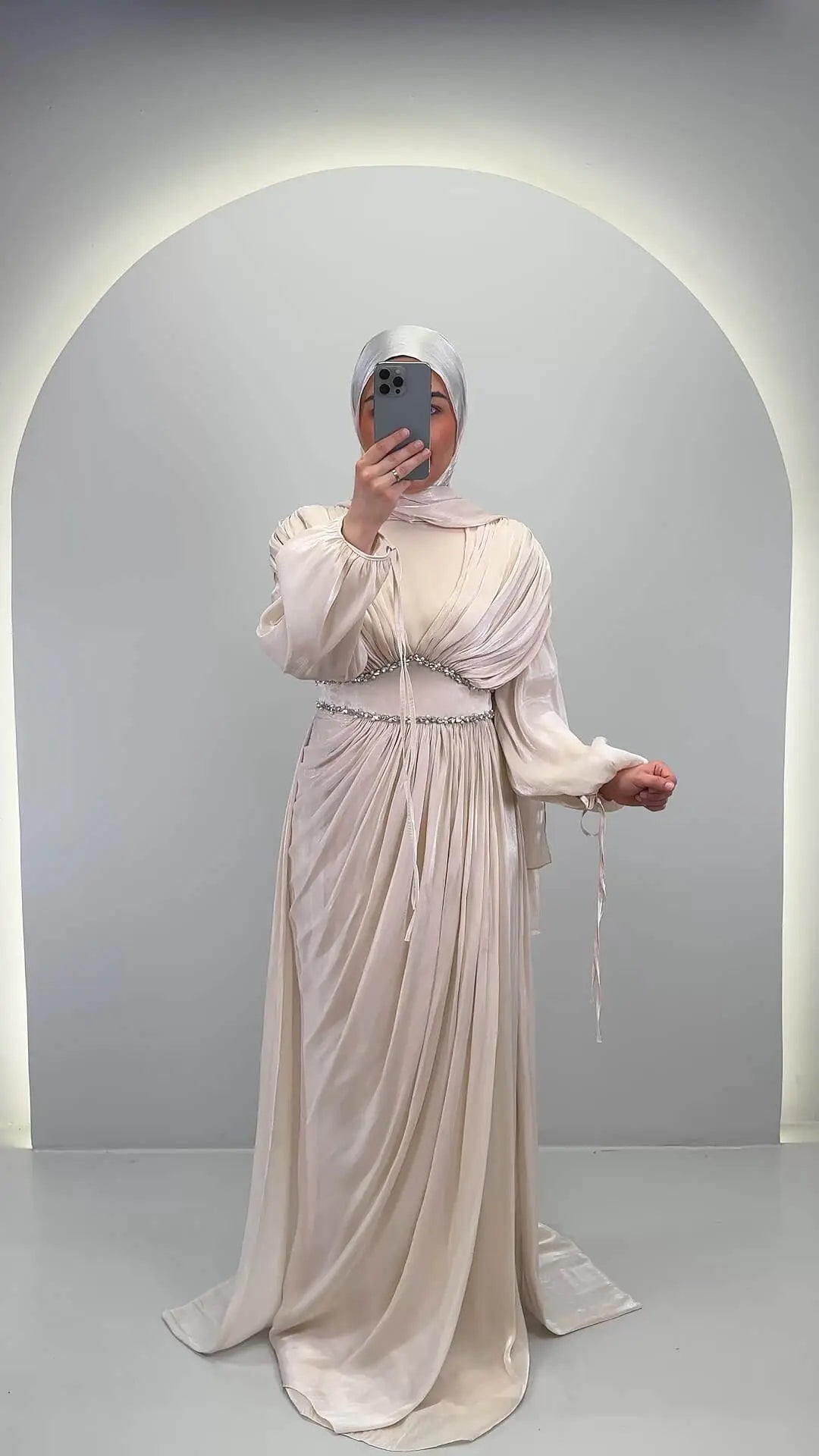 Meslina Abendkleid Beige