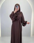 Misa Abaya Seti ve Khimar Kahverengi