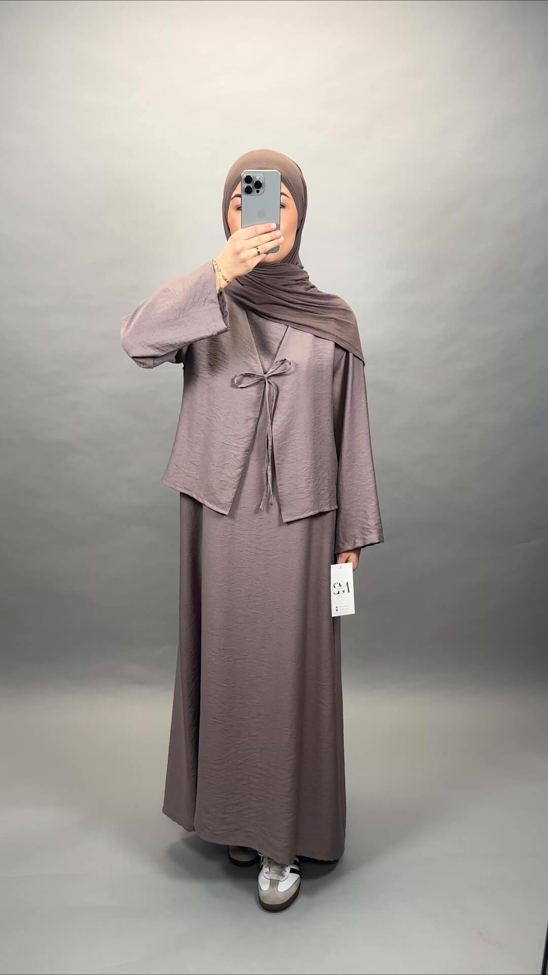 Miray Zweiteiler Kleid Taupe