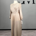 Ponti evening dress beige