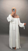 Senem Abaya white