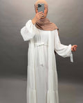 Senem Abaya white